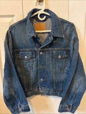 Denim Forum Medium Blue Denim Oversized Jacket